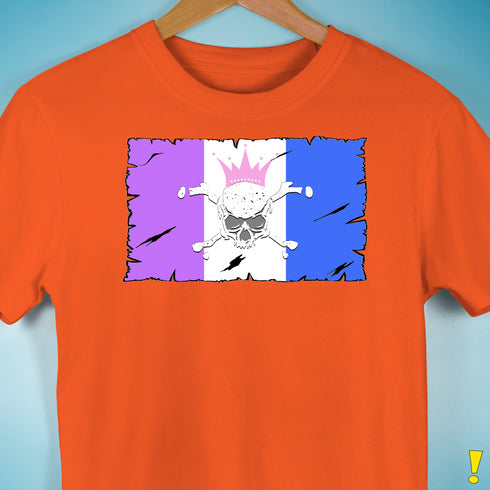 Drag Pride Pirate Flag Premium Unisex T-Shirt - Orange